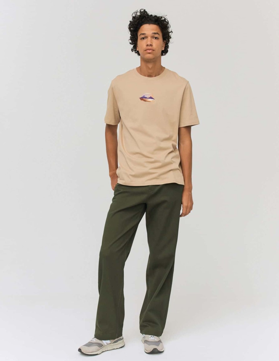 Homme BZB Pantalon | Pantalon Chino Loose Vert Kaki