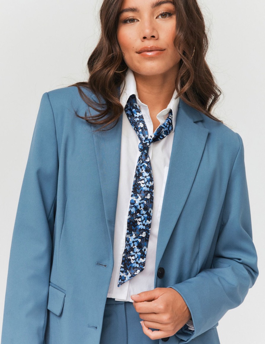 Femme BZB Veste & Blouson | Blazer Uni Bleu