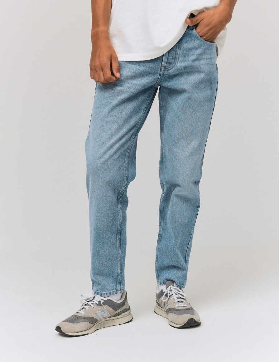 Homme BZB Jeans | Jean Relaxed Double Stone Bleu Moyen