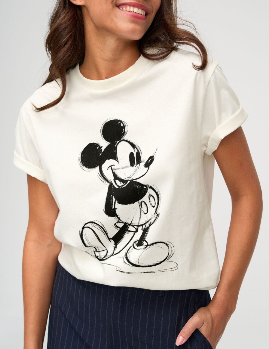 Femme BZB Tee-Shirt & Polo | T-Shirt Licence Mickey Blanc