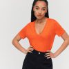 Femme BZB Tee-Shirt & Polo | T-Shirt Lin Uni Premium Orange