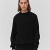 Homme BZB Pull | Pull Oversized Col Rond Noir