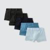 Homme BZB Sous-Vetements & Pyjama | Lot De 5 Boxers Unis Bleu Fonce