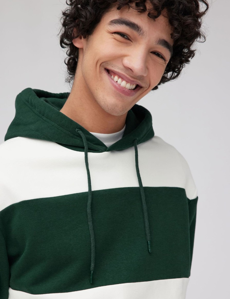 Homme BZB Sweat | Sweatshirt Maxi Rayures Vert