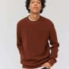 Homme BZB Pull | Pull Col Rond En Maille Marron