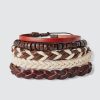 Homme BZB Bracelets | Lot De 5 Bracelets Fantaisie Beige