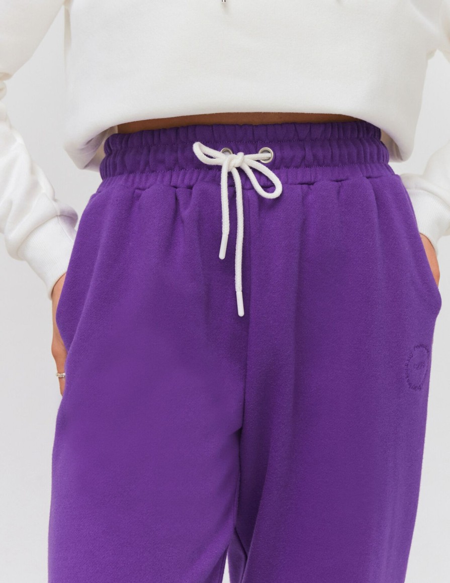 Femme BZB Pantalon | Jogging Brode Campus Violet