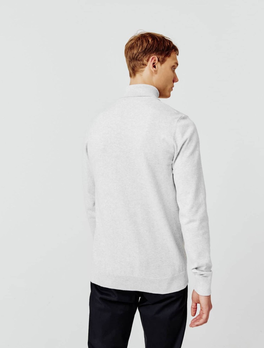 Homme BZB Pull | Pull Col Roule Gris Clair