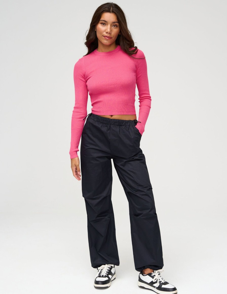 Femme BZB Pull | Pull Cotele Uni Rose