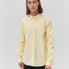 Homme BZB Chemise | Chemise Unie Ajustee Jaune