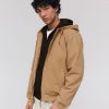 Homme BZB Veste & Blouson | Blouson A Capuche Canvas Beige