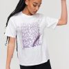 Femme BZB Tee-Shirt & Polo | T-Shirt Imprime Blanc