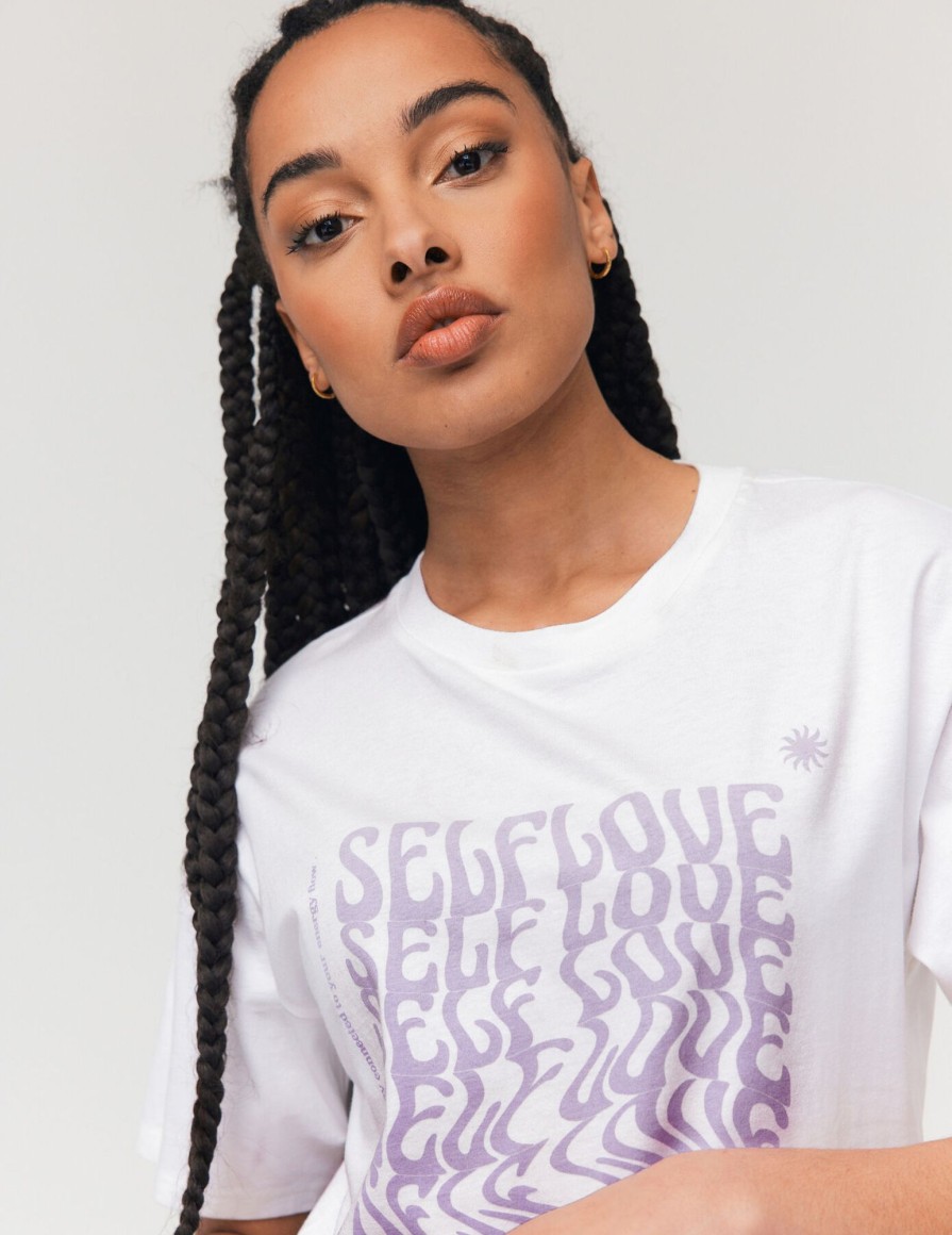 Femme BZB Tee-Shirt & Polo | T-Shirt Imprime Blanc