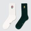 Homme BZB Chaussettes | Lot De 2 Paires De Chaussettes Fantaisies Blanc