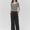 Femme BZB Pantalon | Pantalon Parachute Noir