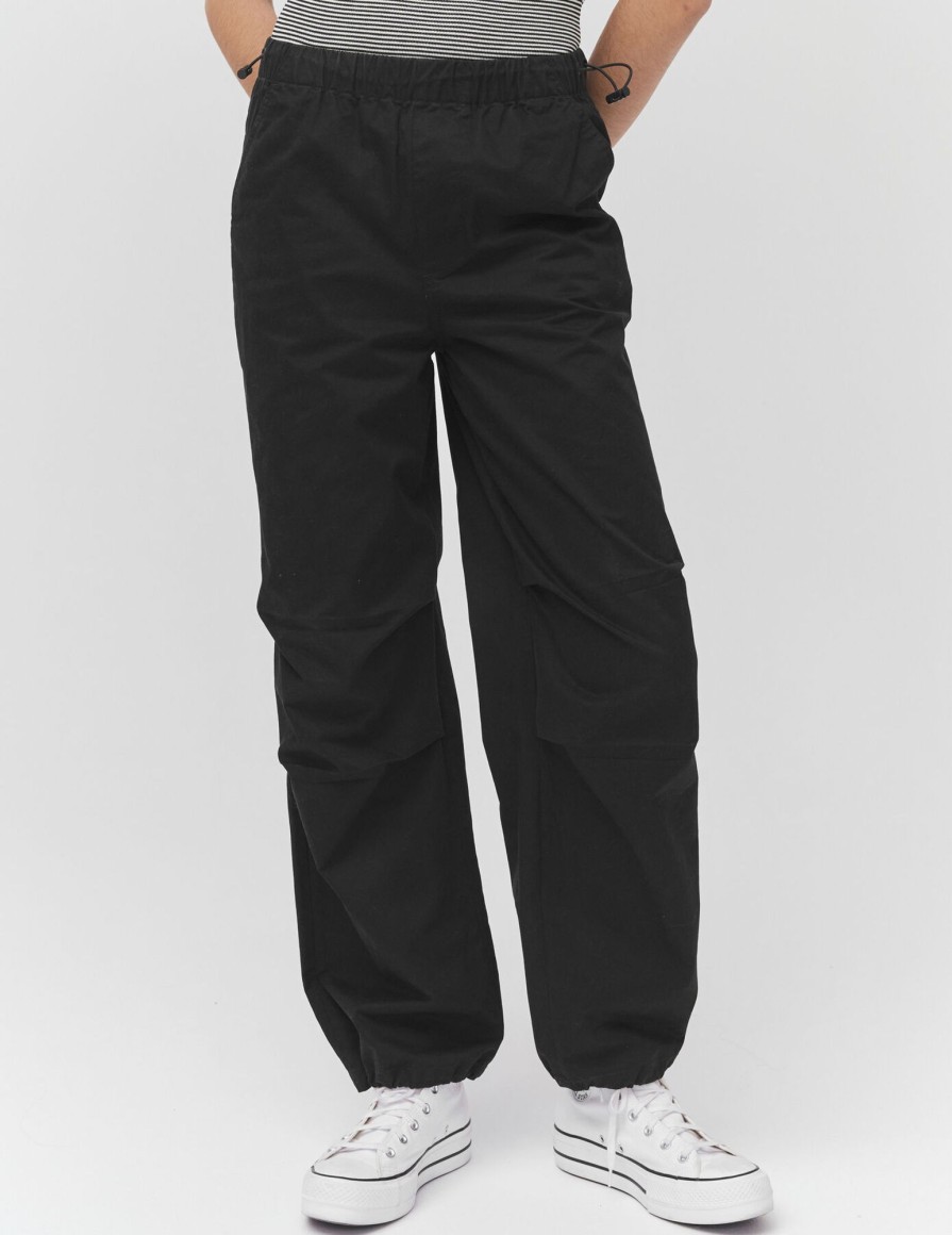 Femme BZB Pantalon | Pantalon Parachute Noir