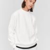 Homme BZB Sweat | Sweat Col Rond Basique Blanc