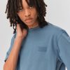 Homme BZB Tee-Shirt | T-Shirt Loose Brode Bzb Bleu