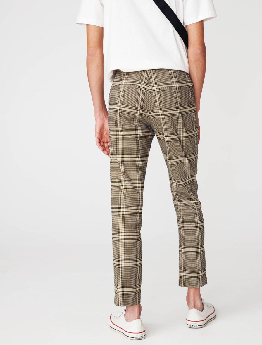 Homme BZB Pantalon | Pantalon A Carreaux Beige