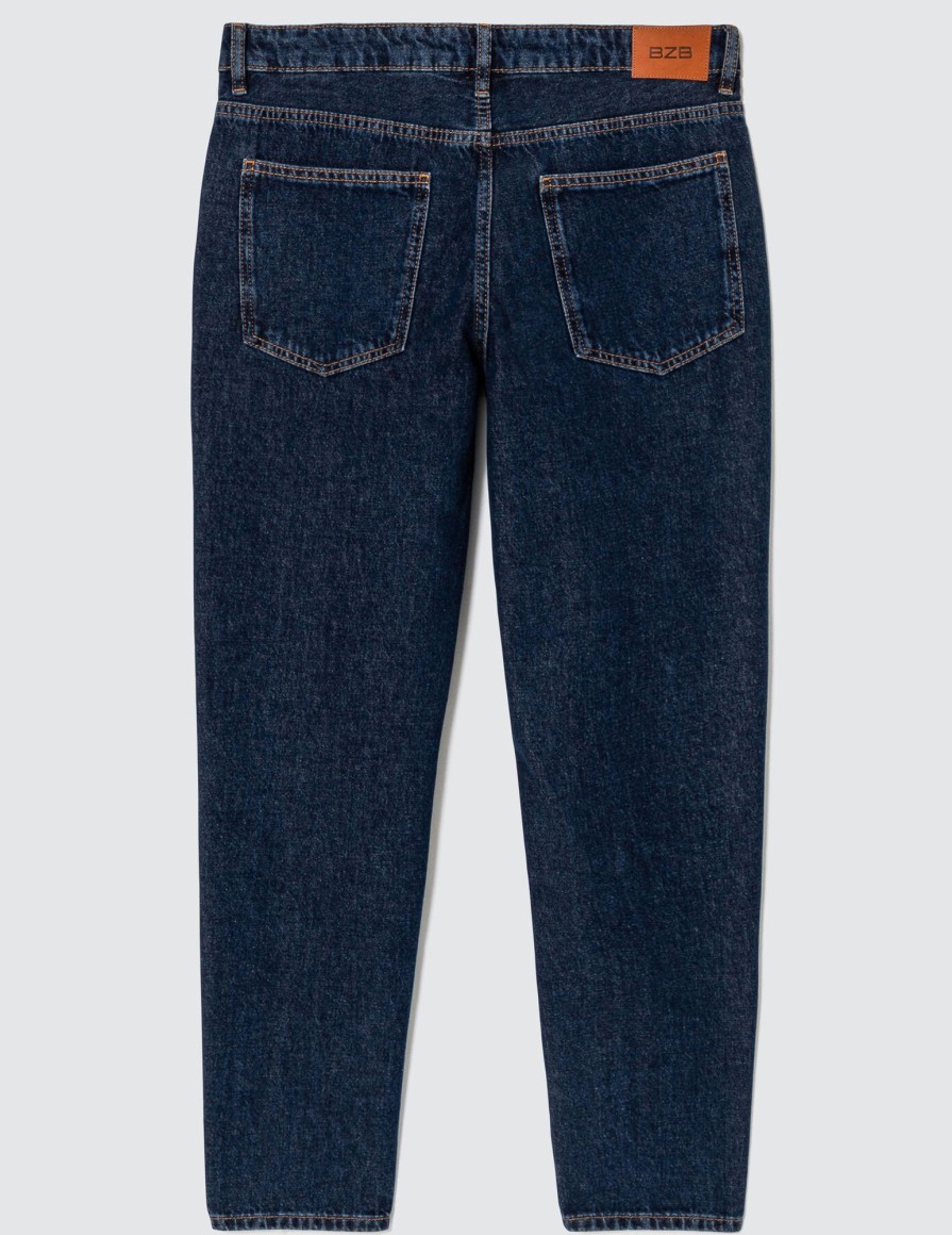 Homme BZB Jeans | Jean Relaxed Brut Bleu Moyen