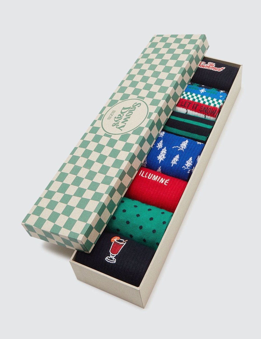 Homme BZB Chaussettes | Semainier Cadeau Chaussettes Noel Multicolore