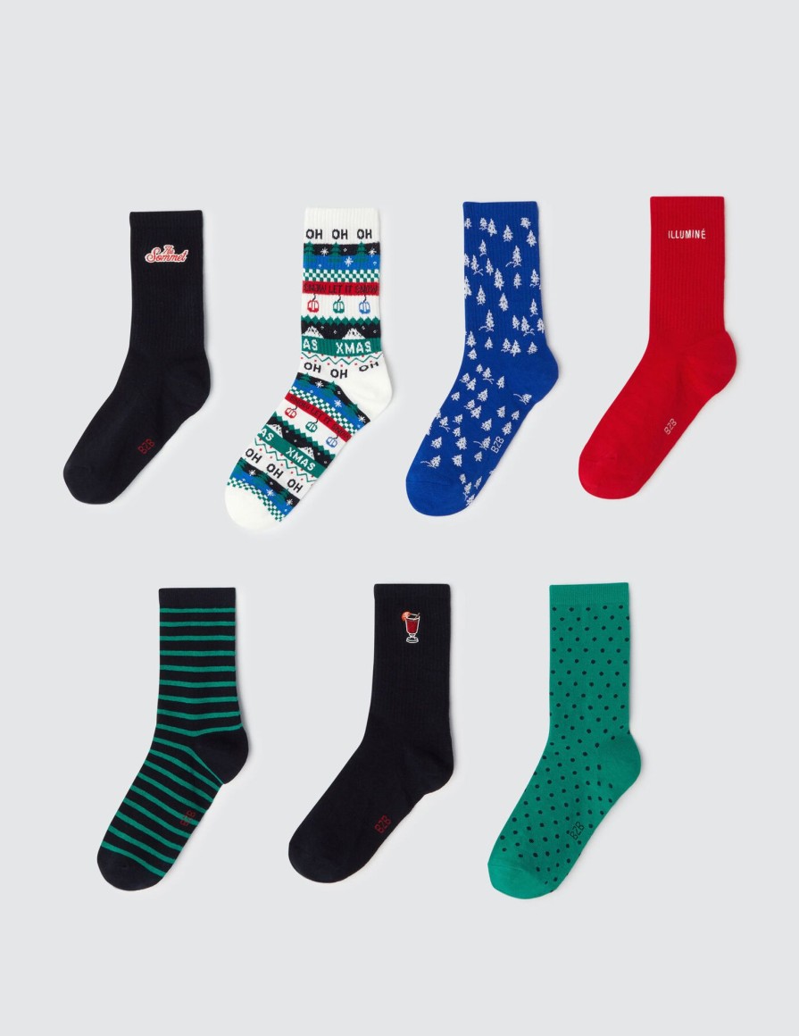 Homme BZB Chaussettes | Semainier Cadeau Chaussettes Noel Multicolore