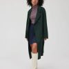 Femme BZB Manteau & Doudoune | Manteau Long Ceinture En Laine Vert