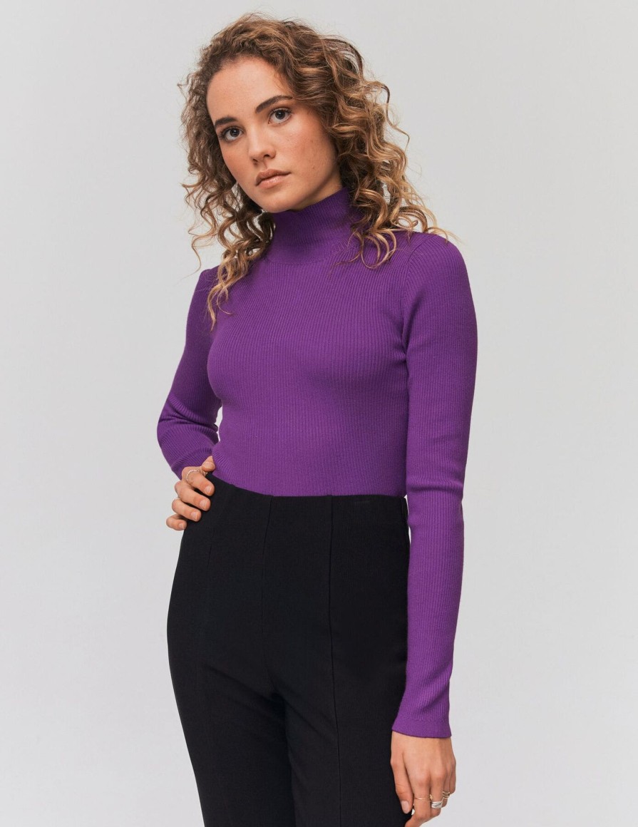 Femme BZB Pull | Pull Chaussette Violet