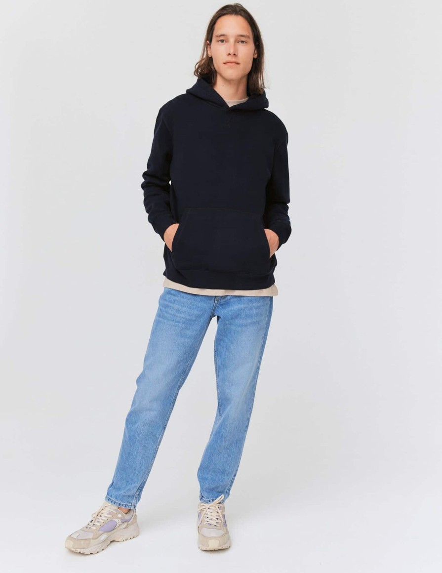 Homme BZB Sweat | Sweatshirt A Capuche Extra Doux Bleu Fonce