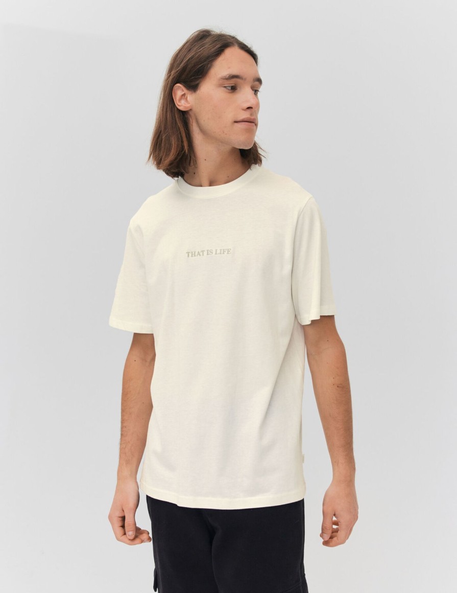 Homme BZB Tee-Shirt | T-Shirt Brode Blanc