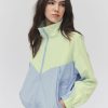 Femme BZB Veste & Blouson | Blouson Color Block Vert Clair