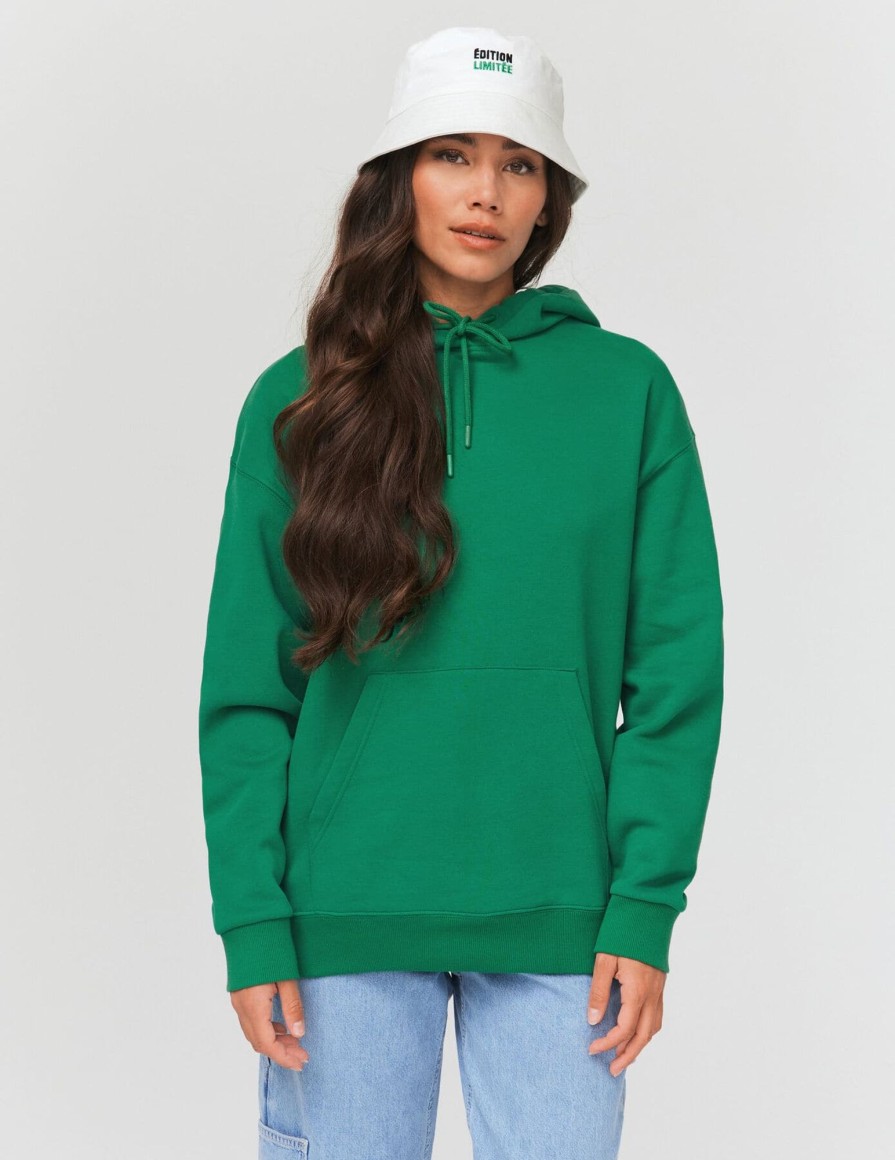 Femme BZB Sweat | Sweat Capuche Oversize Vert