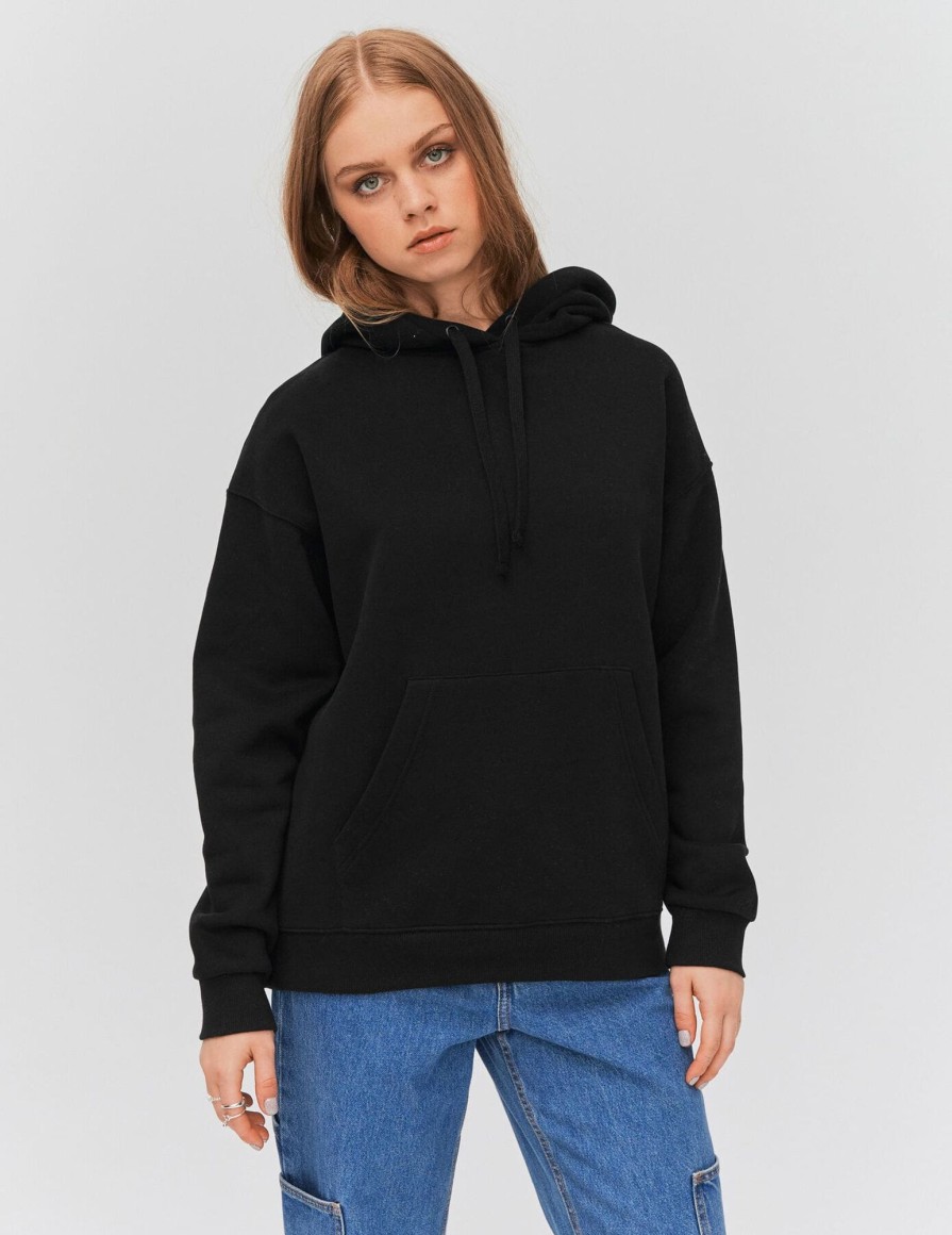 Femme BZB Sweat | Sweat Capuche Oversize Noir