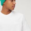 Homme BZB Tee-Shirt | T-Shirt Loose Brode Bzb Blanc