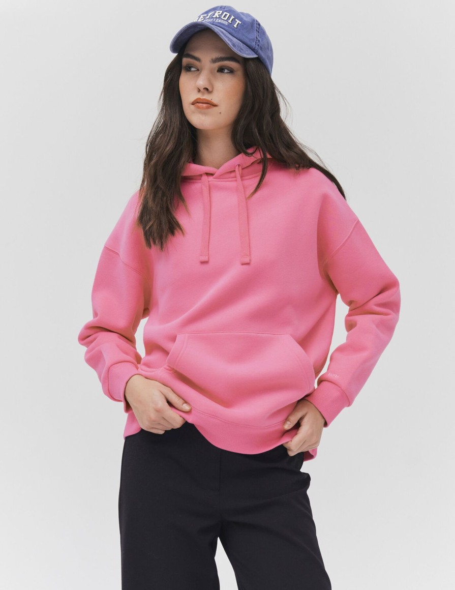 Femme BZB Sweat | Sweat Basique A Capuche Rose