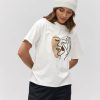 Femme BZB Tee-Shirt & Polo | T-Shirt Imprime Visage Blanc