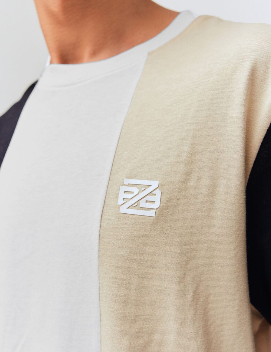 Homme BZB Tee-Shirt | T-Shirt Oversize Colorblock Multicolore