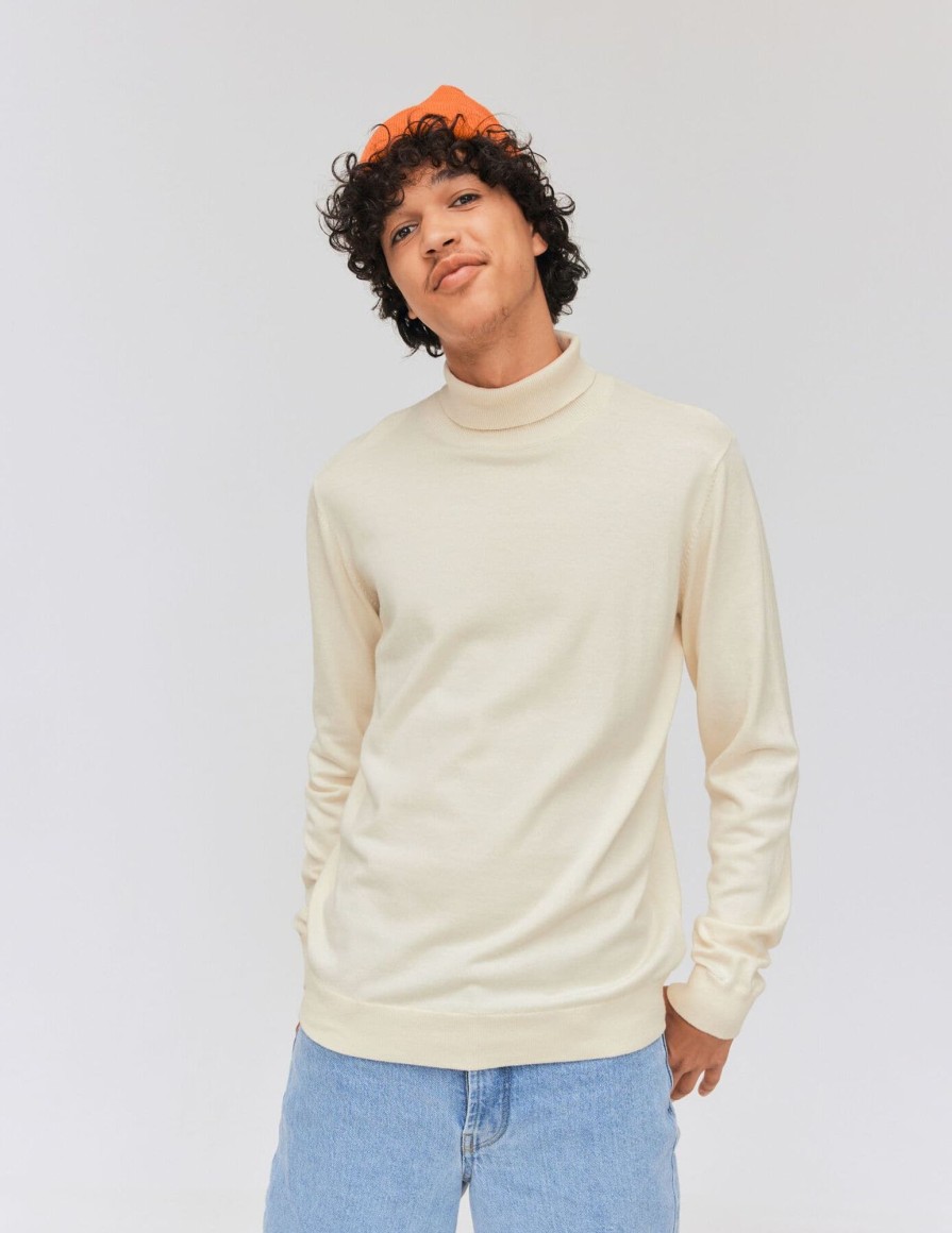 Homme BZB Pull | Pull Col Roule Naturel