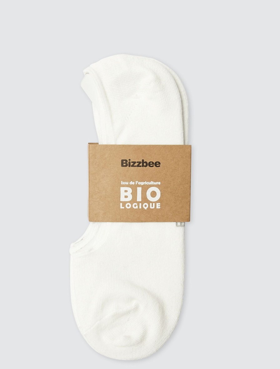 Homme BZB Chaussettes | Lot De 3 Paires De Socquettes Invisibles Blanc