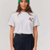 Femme BZB Tee-Shirt & Polo | T-Shirt Brode Licence Mickey Gris Clair