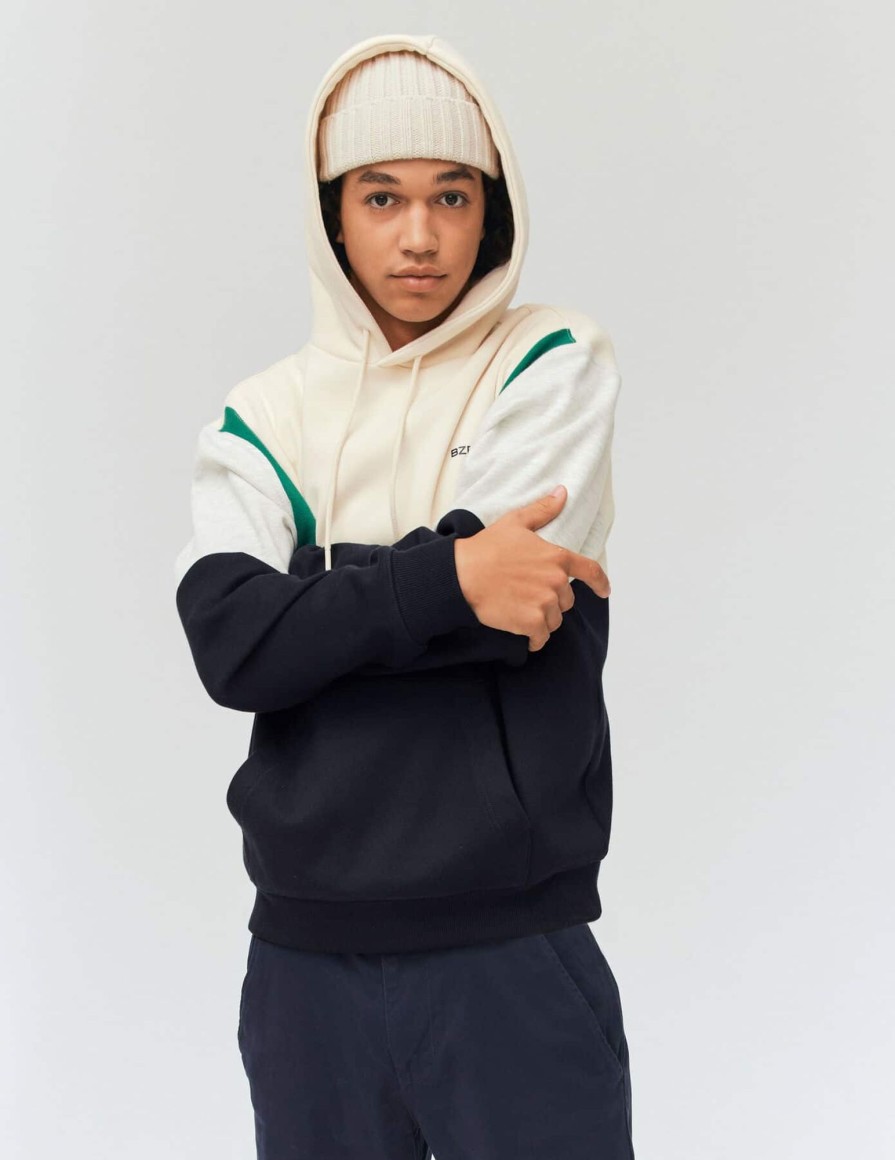 Homme BZB Sweat | Sweat A Capuche Colorblock Multicolore