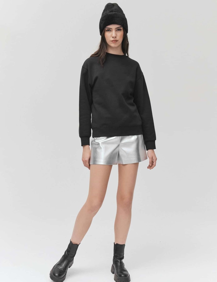 Femme BZB Sweat | Sweat Col Rond Sequins Noir