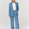 Femme BZB Pantalon | Pantalon Tailleur A Pinces Bleu