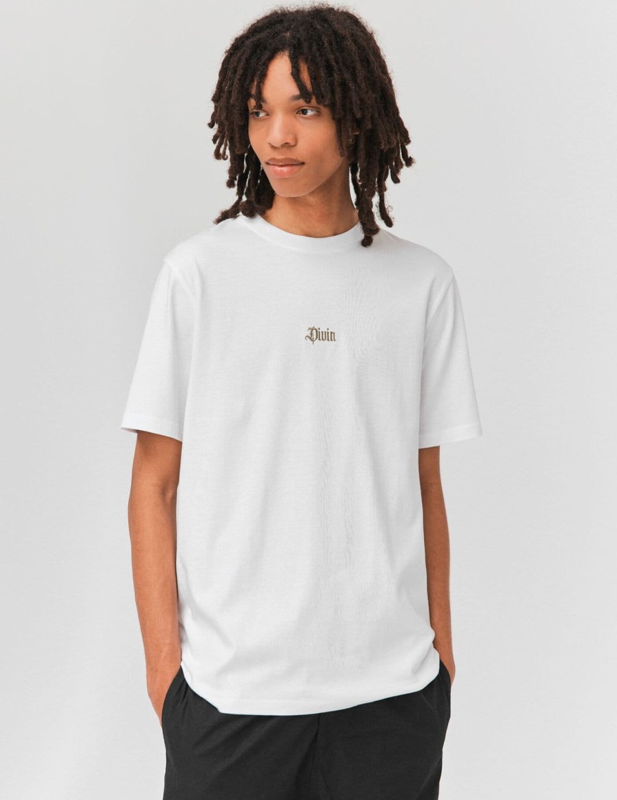 Homme BZB Tee-Shirt | T-Shirt Brode Blanc