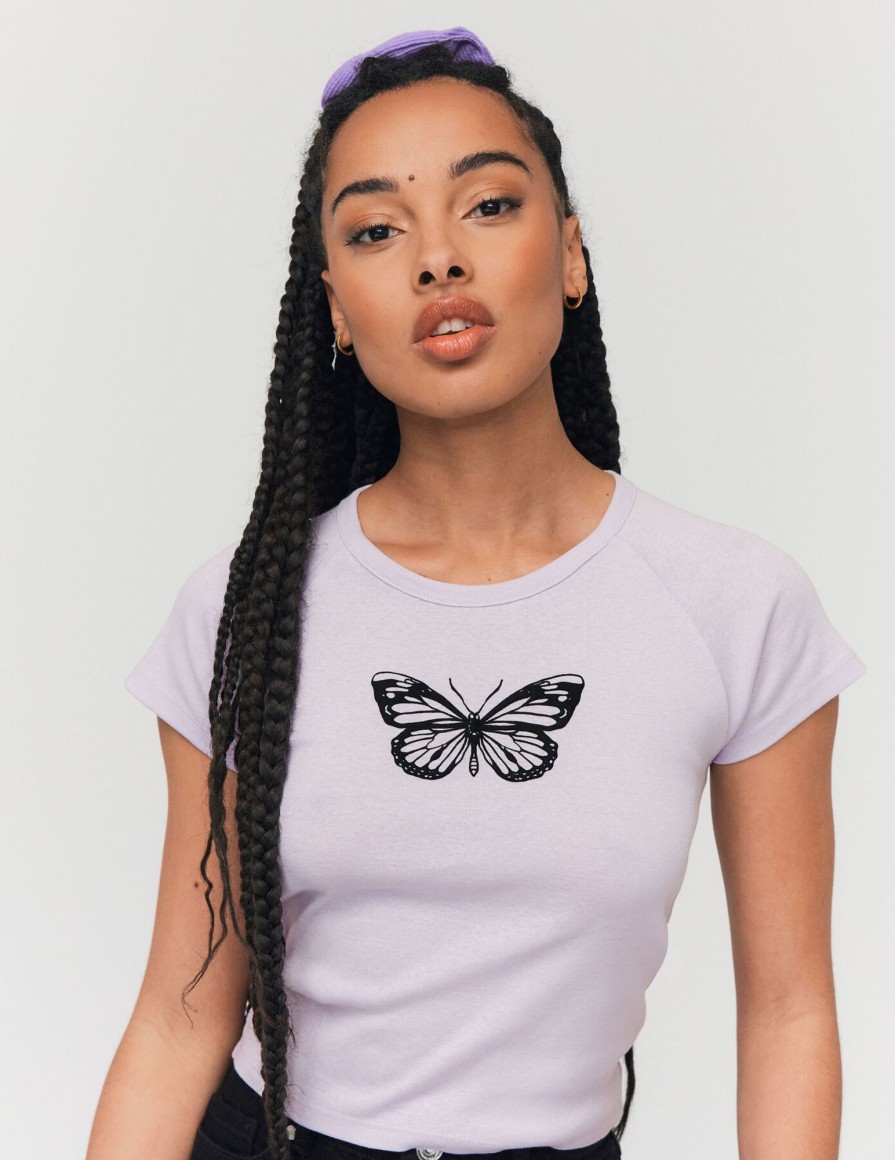 Femme BZB Tee-Shirt & Polo | T-Shirt Manches Courtes Lila