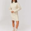 Femme BZB Robe | Robe Pull Torsades Naturel