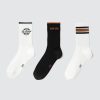 Homme BZB Chaussettes | Lot De 3 Paires De Chaussettes Fantaisie Baseball Blanc