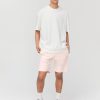 Homme BZB Bermuda | Bermuda Maille En Coton Pique Rose Pale