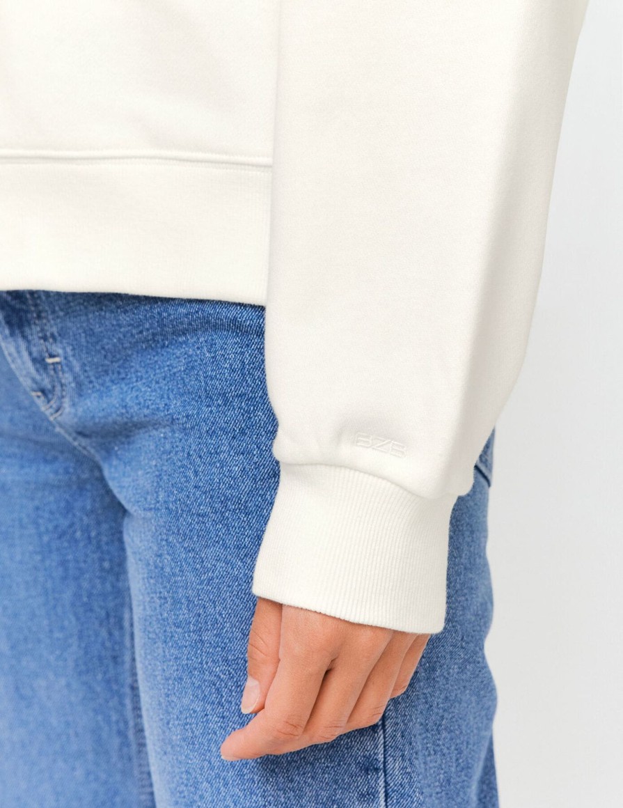 Femme BZB Sweat | Sweat Col Rond Blanc