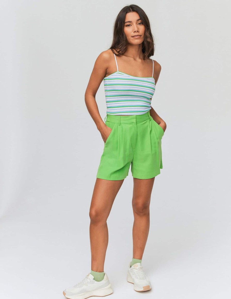 Femme BZB Short | Short Double Pinces Vert